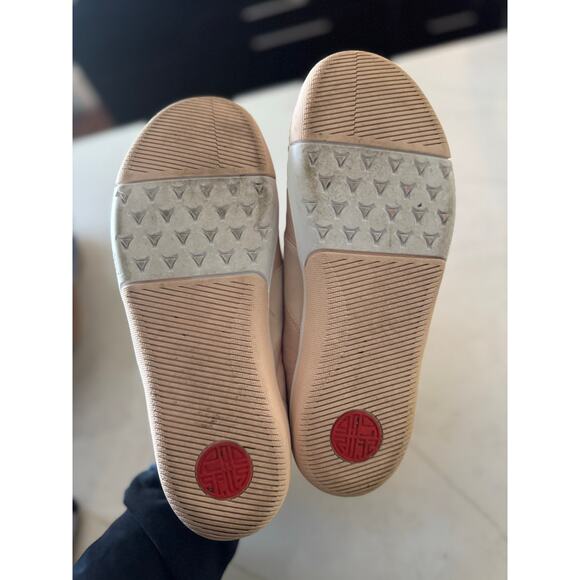 Plae Larkin Shoes Leather Cameo Rose 3 strap hook and loop sneakers W 12 M 10.5 - Picture 5 of 7